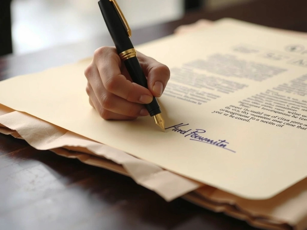 Signature on document